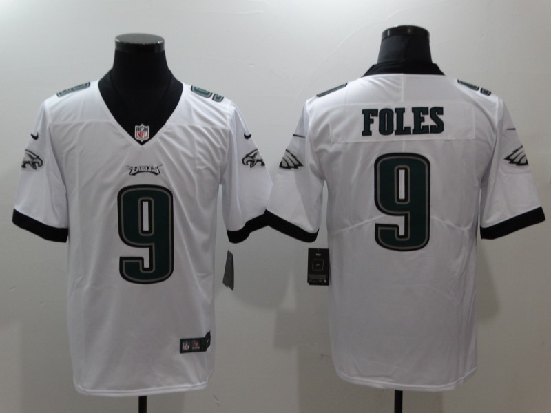 Men's Philadelphia Eagles Nick Foles #9 White Jersey